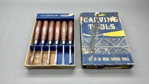 Marples No 153 Small Carving Chisels Set Of Six In Good Condition