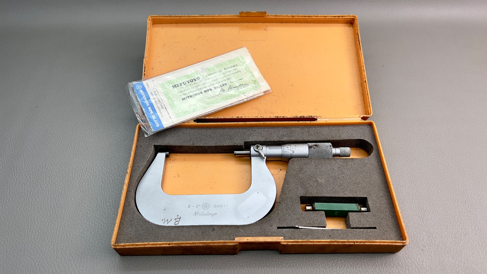 Mitutoyo Japan 2-3" Micrometer .0001" With Standard & Wrench